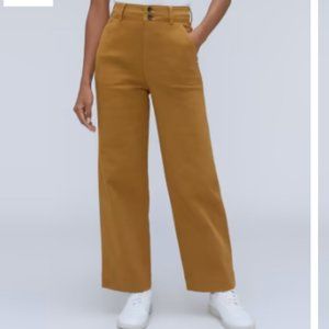 Everlane The Organic Wide Leg Pant, Tapenade, Size 4